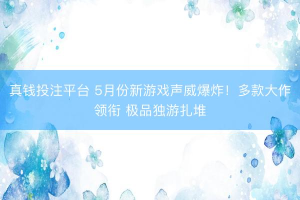 真钱投注平台 5月份新游戏声威爆炸！多款大作领衔 极品独游扎堆
